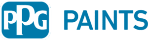 Logotipo de PPG, marca de pintura utilizada en la cabina del taller