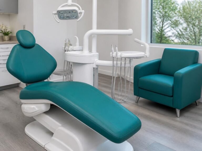 Tapizado de sillas de dentista y sillones en colores corporativos